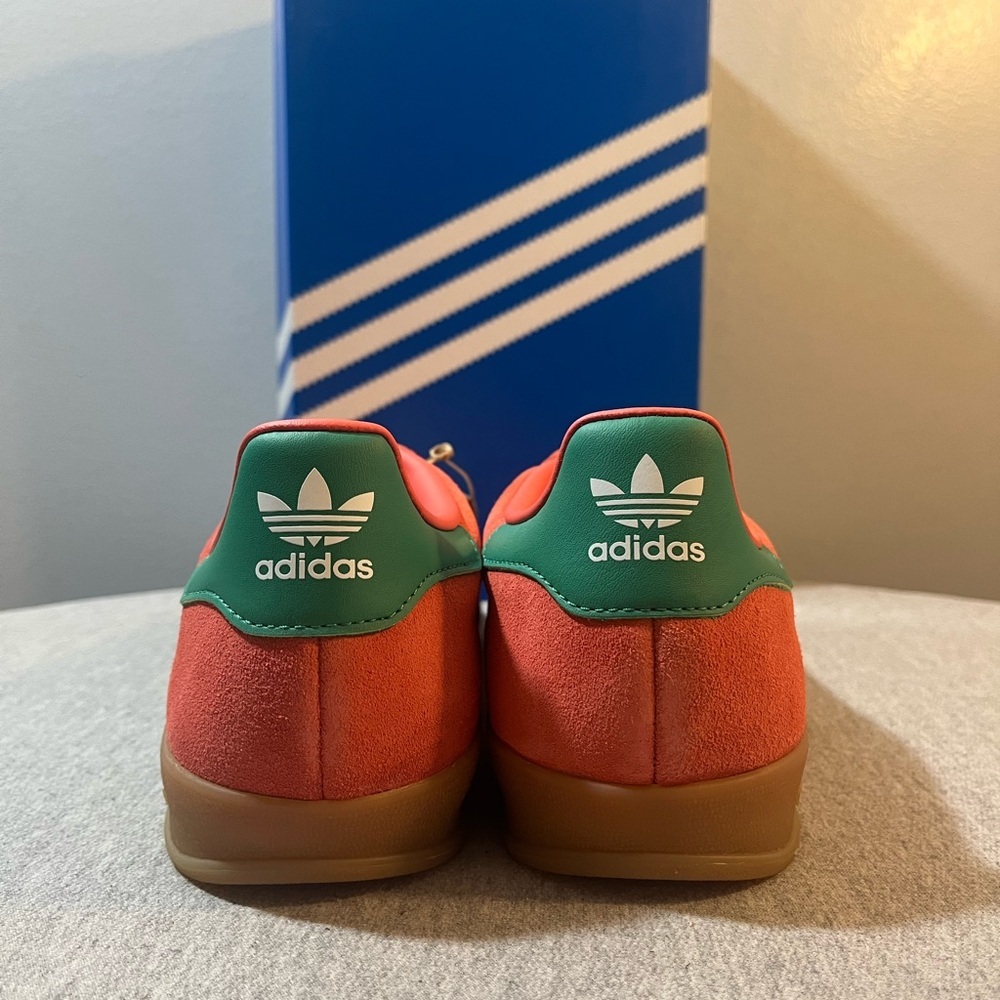Adidas Originals Gazelle Indoor Sneakers Preloved Scarlet Green Men’s 9.5 JH5407 - Picture 6 of 11